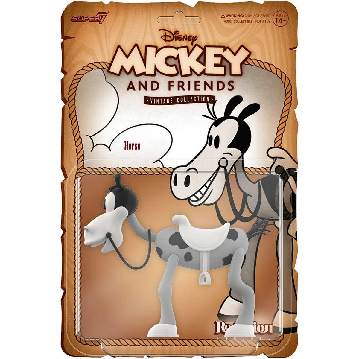 SUPER7 Mickey And Friends Disney ReAction Action Figure Wave 3 - Horse 1 SUPER7 Mickey And Friends Disney ReAction Action Figure Wave 3 - Horse