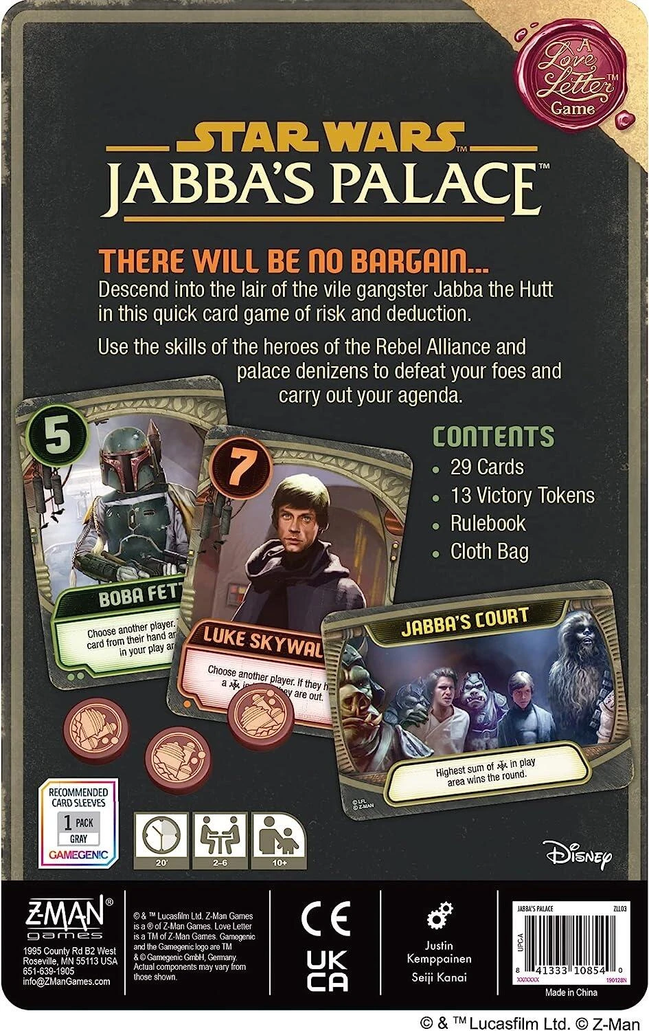 Z-Man Games Star Wars Jabba's Palace: A Love Letter Card Game 2 Z-Man Games Star Wars Jabba's Palace: A Love Letter Card Game - Image 2