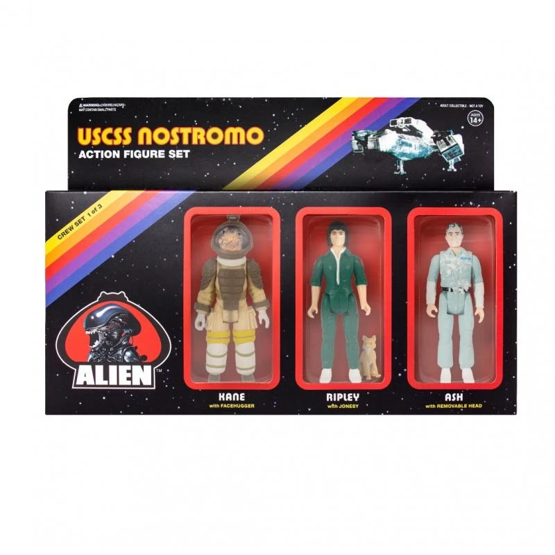 SUPER7 ALIEN REACTION ACTION FIGURE 3 PACK A - ASH-RIPLEY-KANE 1 SUPER7 ALIEN REACTION ACTION FIGURE 3 PACK A - ASH-RIPLEY-KANE