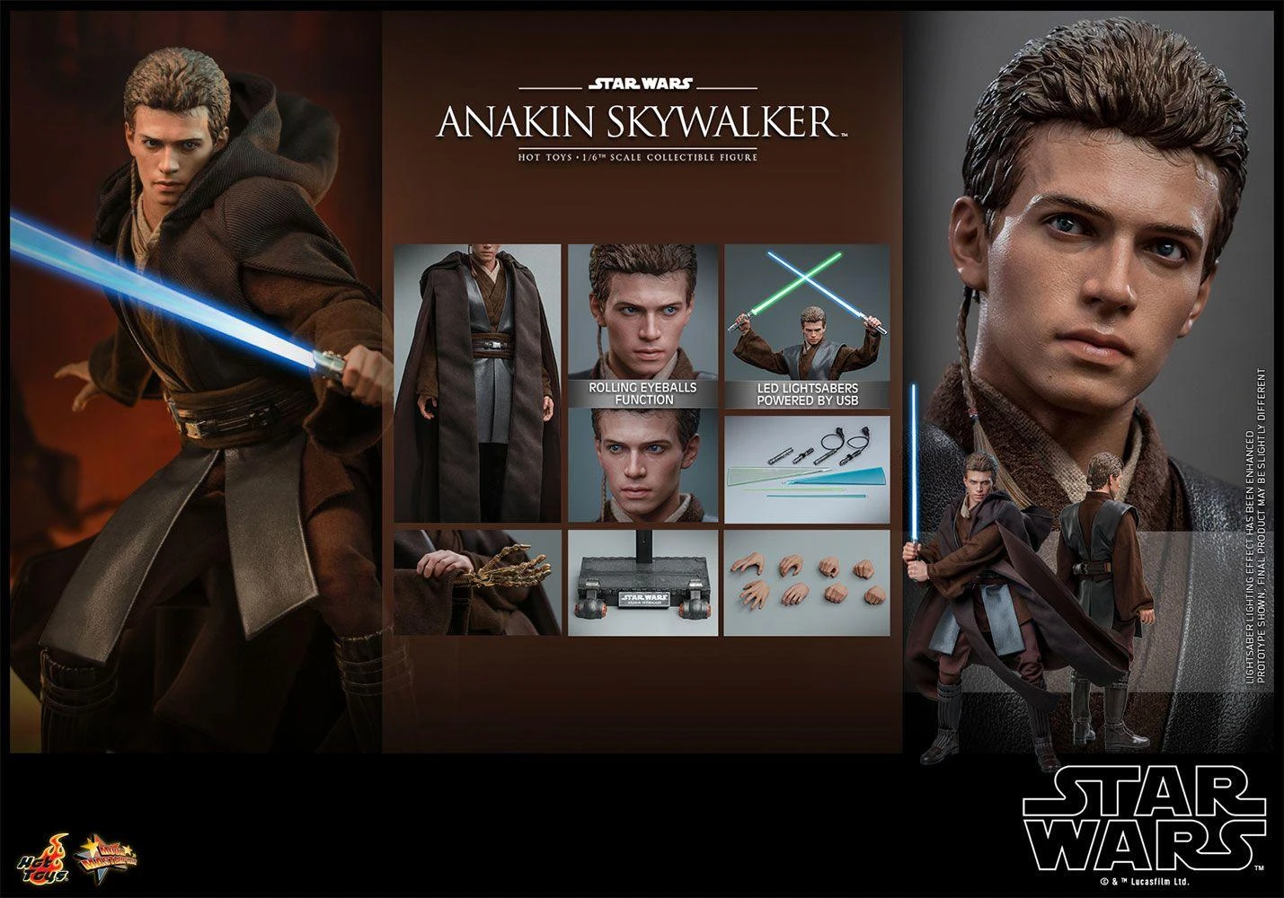 *PRE-ORDER Anakin Skywalker - Star Wars Hot Toys Collectibles 1/6 Scale Action Figure 8 *PRE-ORDER Anakin Skywalker - Star Wars Hot Toys Collectibles 1/6 Scale Action Figure - Image 8