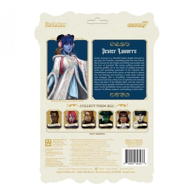 SUPER7 Critical Role ReAction Action Figure - Jester Lavorre 3 SUPER7 Critical Role ReAction Action Figure - Jester Lavorre - Image 3