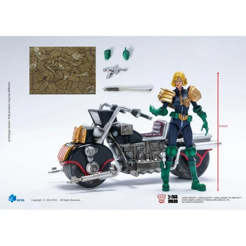 HIYA Toys Judge Dredd 1:18 Scale Action Figures - Judge Anderson & Lawmaster MK II Set 3 HIYA Toys Judge Dredd 1:18 Scale Action Figures - Judge Anderson & Lawmaster MK II Set - Image 3
