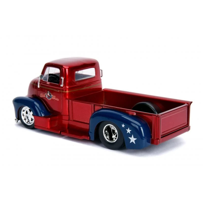 Jada Toys Chevy COE Pickup With Wonder Woman Figure Hollywood Rides 1:24 Scale Die Cast Vehicle 3 Jada Toys Chevy COE Pickup With Wonder Woman Figure Hollywood Rides 1:24 Scale Die Cast Vehicle - Image 3