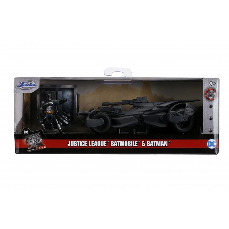 Jada Toys Justice League - Batmobile With Batman Figure Hollywood Rides 1:32 Scale Die Cast Vehicle 1 Jada Toys Justice League - Batmobile With Batman Figure Hollywood Rides 1:32 Scale Die Cast Vehicle