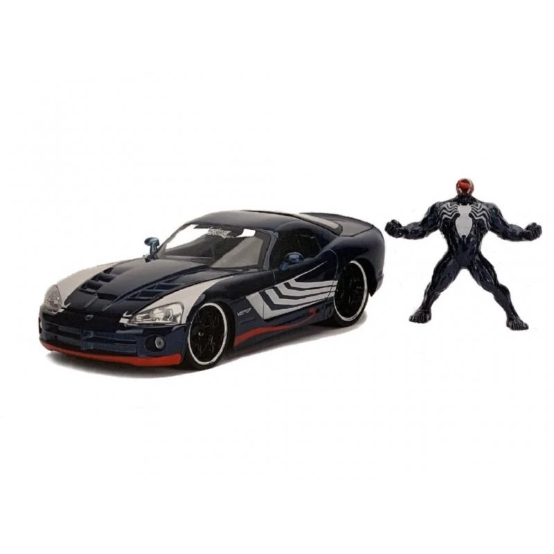 Jada Toys Marvel Spider-Man - 2008 Dodge Viper SRT10 With Venom Figure Hollywood Rides 1:24 Scale Die Cast Vehicle 2 Jada Toys Marvel Spider-Man - 2008 Dodge Viper SRT10 With Venom Figure Hollywood Rides 1:24 Scale Die Cast Vehicle - Image 2