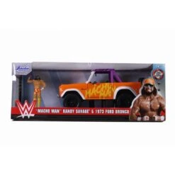 Children Toys Store 4 Jada Toys WWE - 1973 Ford Bronco With Macho Man (Randy Savage) Figure Hollywood Rides 1:24 Scale Die Cast Vehicle