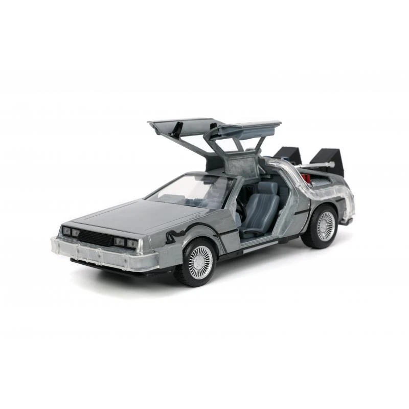 Jada Toys Back To The Future - DeLorean Time Machine With Lightning Conductor Pole 1:24 Scale Jada Hollywood Rides Die Cast Vehicle 3 Jada Toys Back To The Future - DeLorean Time Machine With Lightning Conductor Pole 1:24 Scale Jada Hollywood Rides Die Cast Vehicle - Image 3