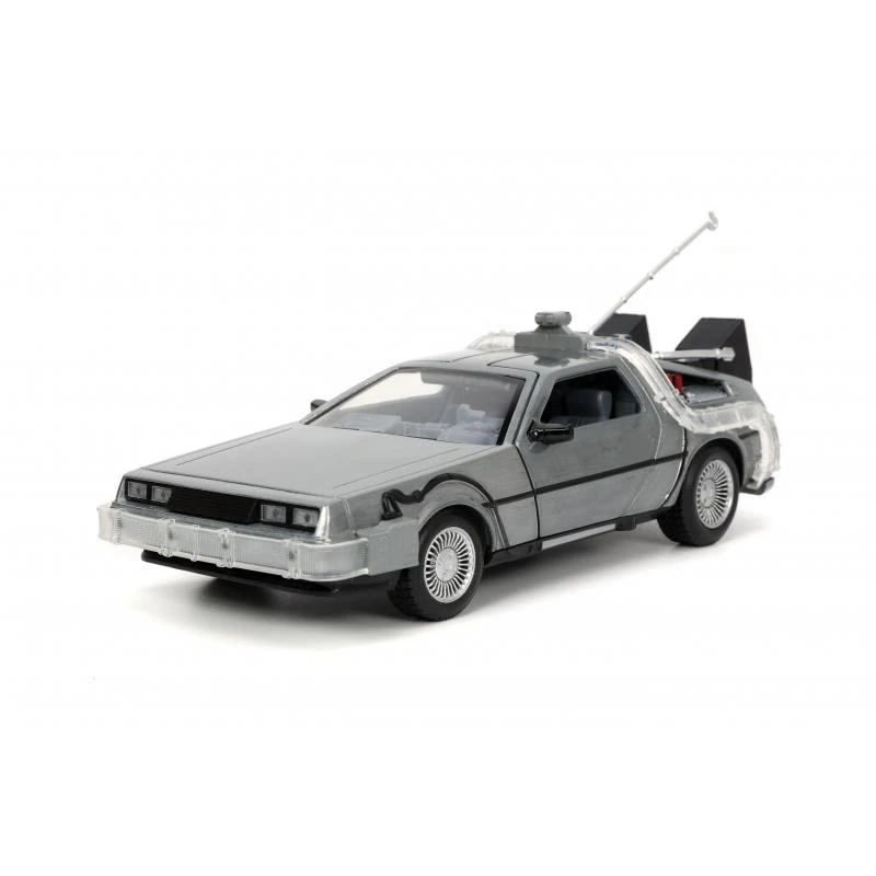 Jada Toys Back To The Future - DeLorean Time Machine With Lightning Conductor Pole 1:24 Scale Jada Hollywood Rides Die Cast Vehicle 2 Jada Toys Back To The Future - DeLorean Time Machine With Lightning Conductor Pole 1:24 Scale Jada Hollywood Rides Die Cast Vehicle - Image 2