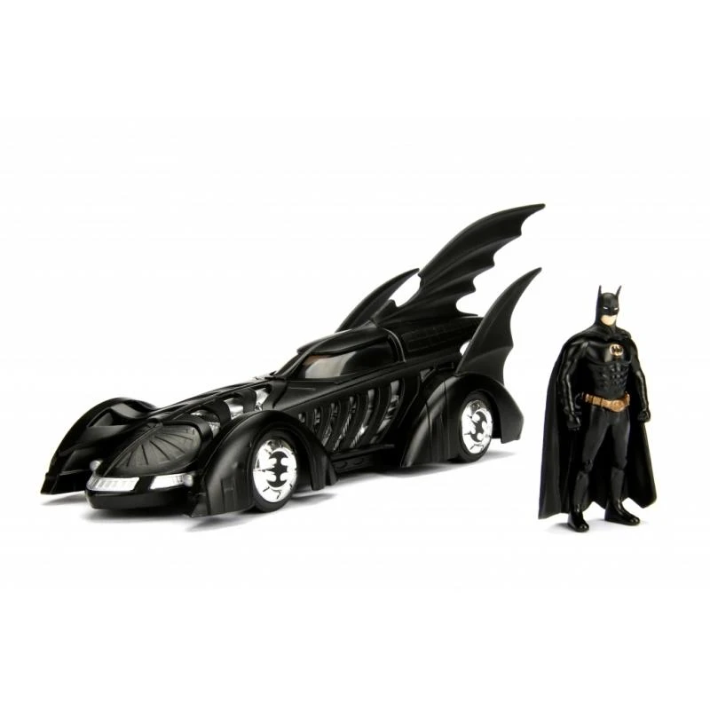 Jada Toys Batman Forever - Batmobile With Batman Figure Hollywood Rides 1:24 Scale Die Cast Vehicle 2 Jada Toys Batman Forever - Batmobile With Batman Figure Hollywood Rides 1:24 Scale Die Cast Vehicle - Image 2