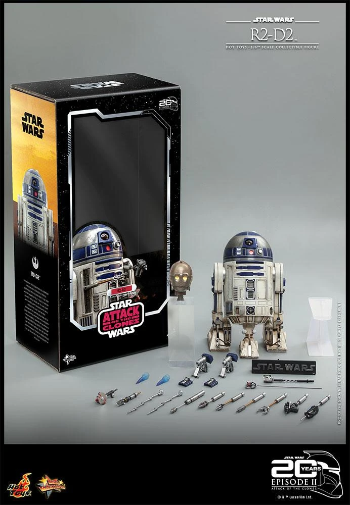*PRE-ORDER R2-D2 - Star Wars Attack Of The Clones 20th Anniversary Sideshow Hot Toys 1/6 Scale Action Figure 2 *PRE-ORDER R2-D2 - Star Wars Attack Of The Clones 20th Anniversary Sideshow Hot Toys 1/6 Scale Action Figure - Image 2