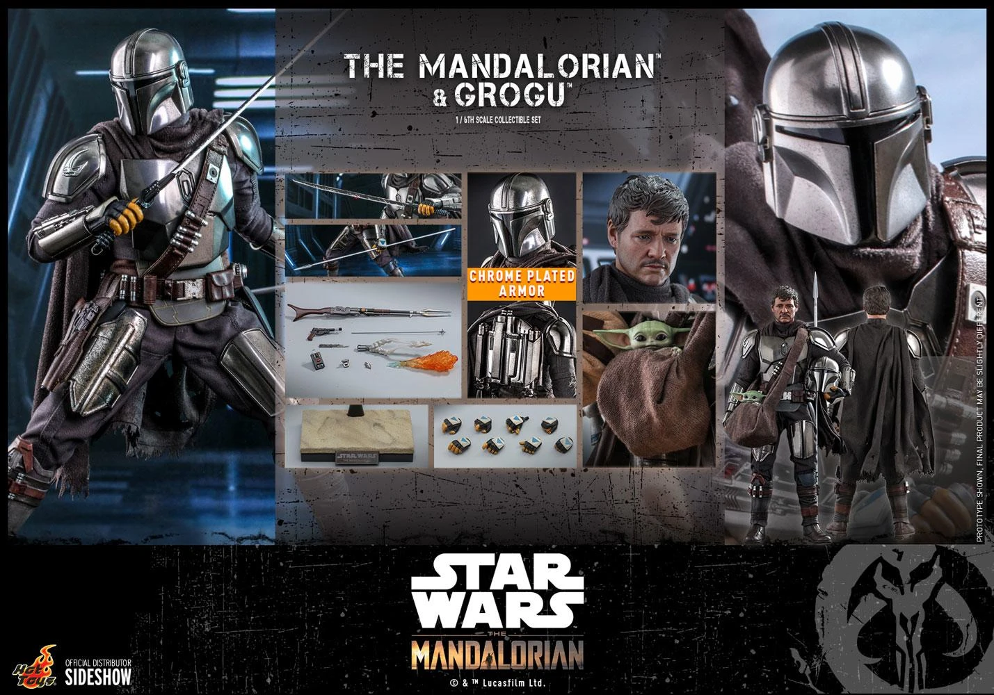 The Mandalorian And Grogu - Star Wars Hot Toys Collectibles 1/6 Scale Action Figure 5 The Mandalorian And Grogu - Star Wars Hot Toys Collectibles 1/6 Scale Action Figure - Image 5